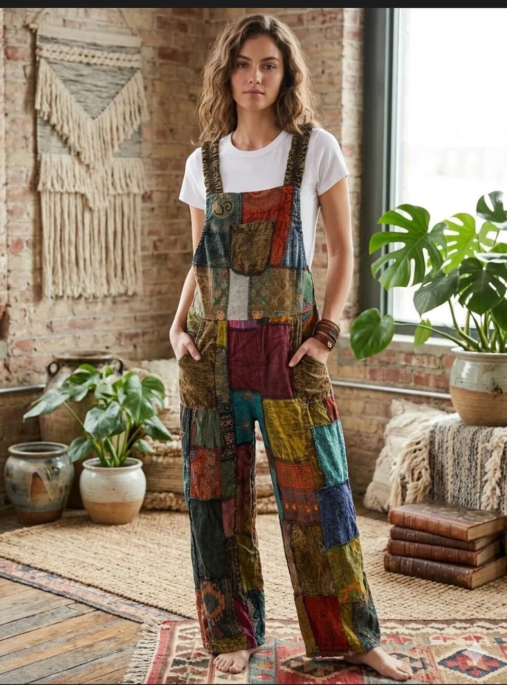 Kathmandu Imports Boho Overalls Jumpsuit NWT